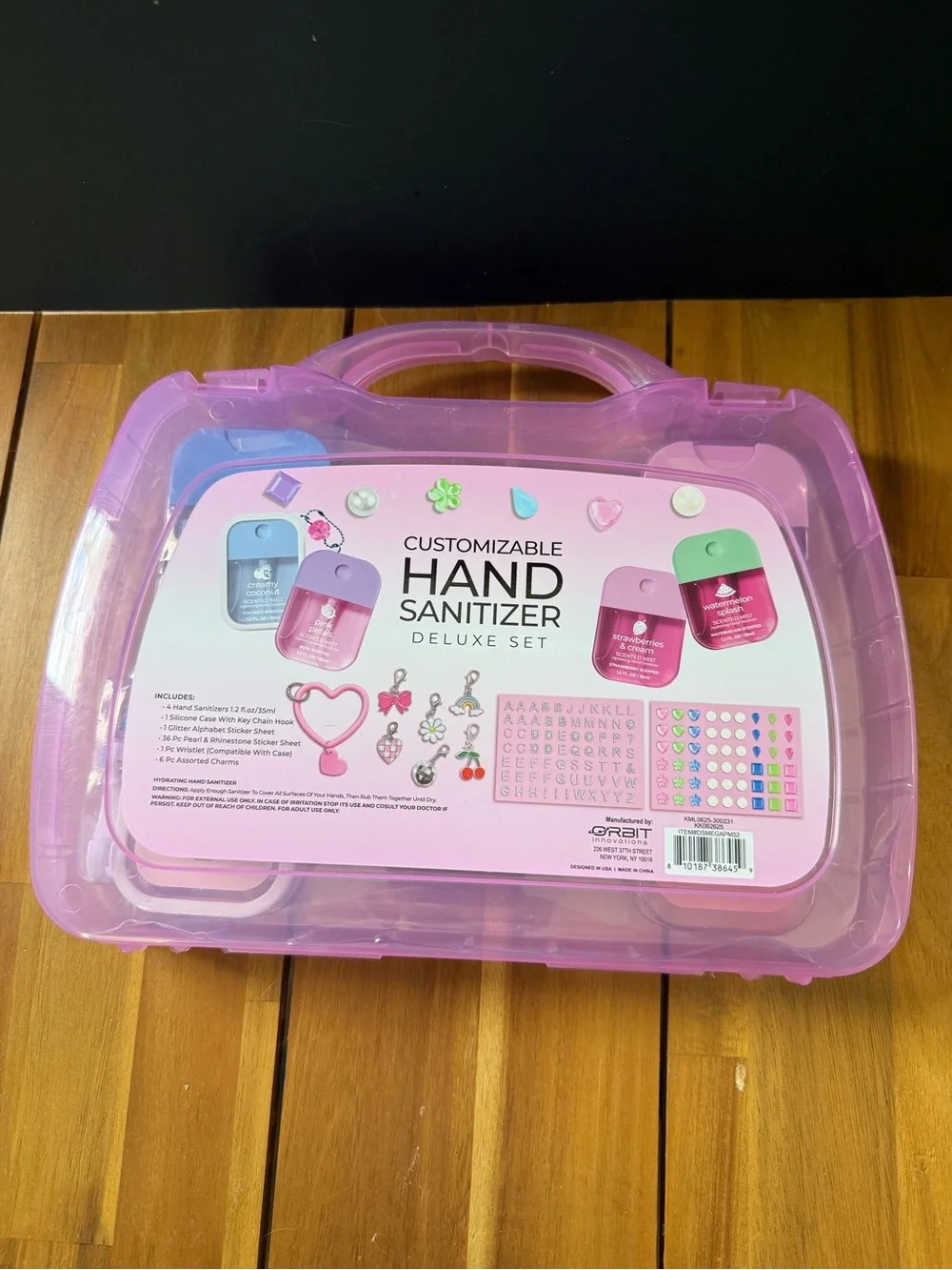 Customizable Hand Sanitizer Deluxe Set - Pink & Purple